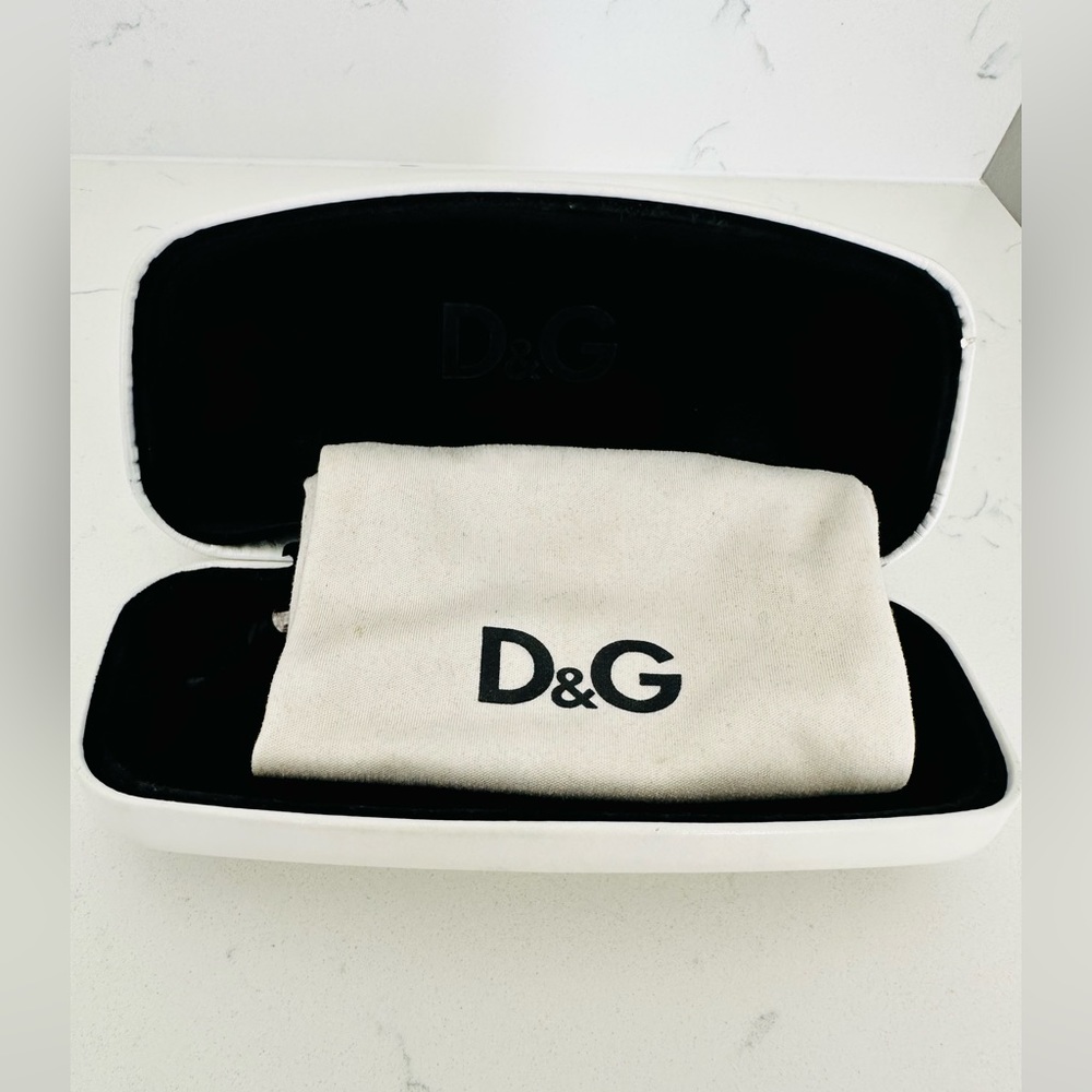 D&G hardshell sunglasse case and dust bag